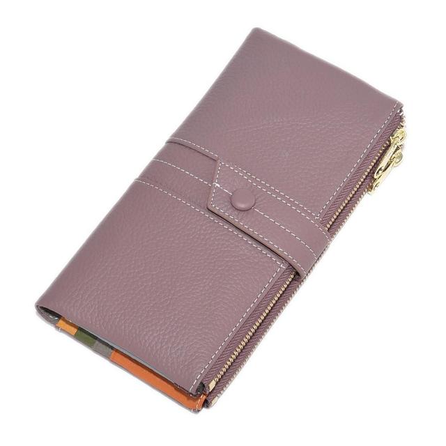 2022 New Korean Women's Wallet Long Large Capacity Zipper Two Fold Clutch Bag Female Leather Wallet