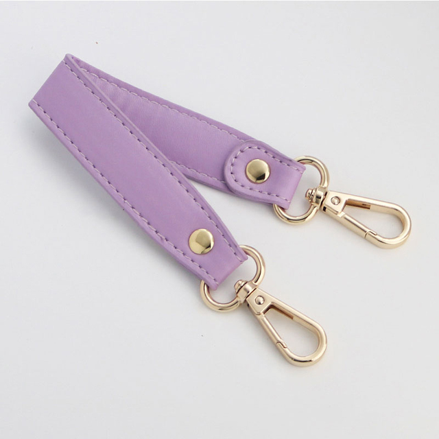 PU Leather Bag Handle Solid Color Bag Belt Replacement Handbag Strap Short Belt Bag Accessories