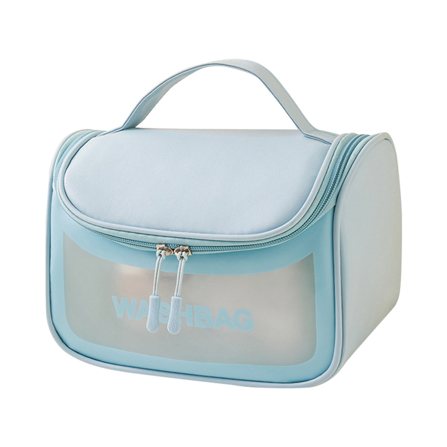 Travel PVC Cosmetic Bags INS Fashion Women Transparent Clear Zipper Makeup Bags Organizer Bath Wash Make Up Tote Handbags Case