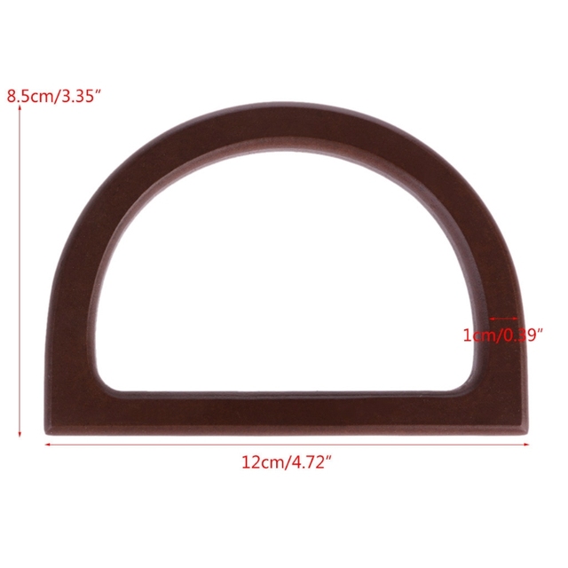 D Round Shape Bamboo Wood Resin Bag Handle For Handbag Hand Purse Frame DIY Bags Accessories New Fashion Bag Handles