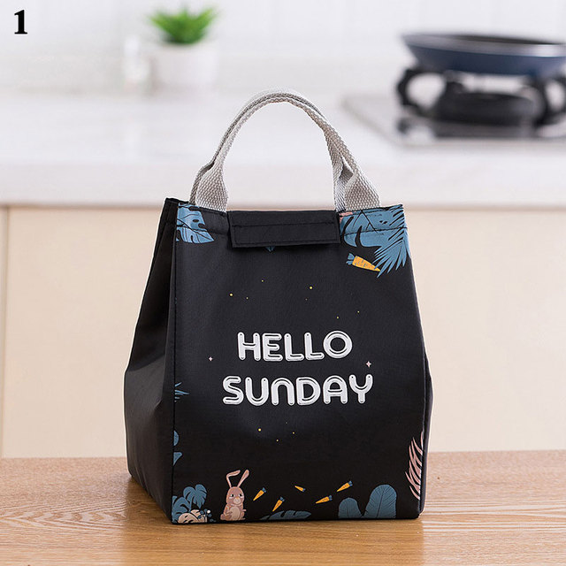 Spot Print Tote Black Thermal Bag Waterproof Oxford Beach Lunch Bag Food Picnic Bolsa Termica Women Kid Men Cooler Bag New