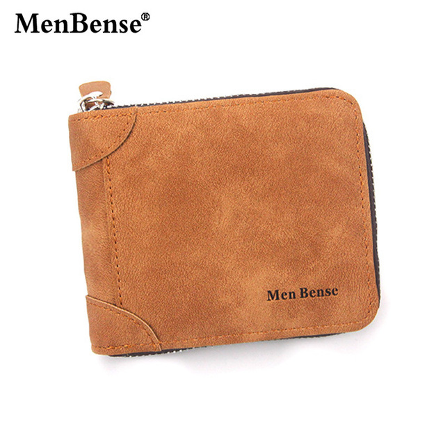 New Fashion Men's PU Zipper Wallet Men Wallet Small Coin Purse Wallet Men Wallet Coin Bag Card Holder Coin Purse Men