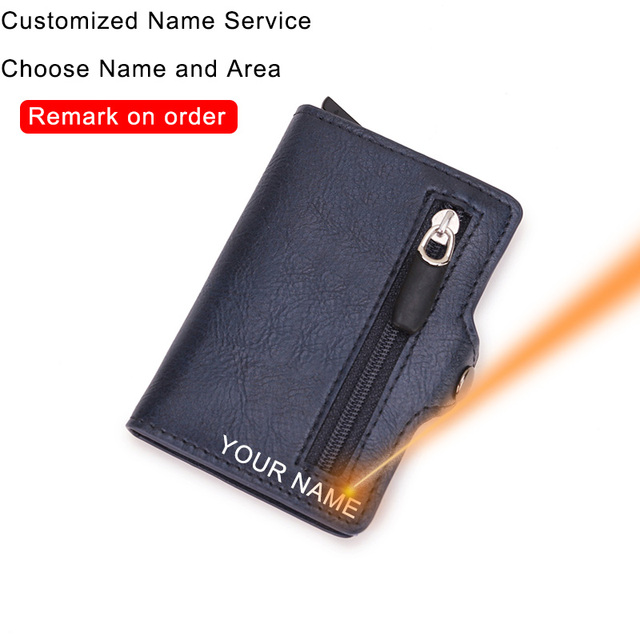 Carbon Fiber Card Holder Wallets Men Customize RFID Black Magic Tri-fold Leather Slim Small Wallet Small Money Bag Male Purse 2021