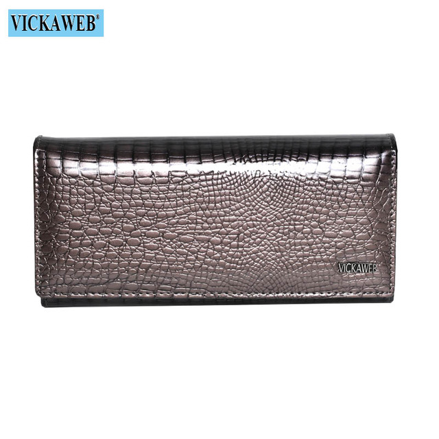 Women's Genuine Leather Magnetic Clip Wallet Fashion Long Wallet Card Holder Free Gift