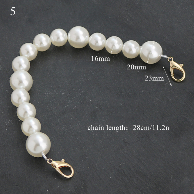 Pearl Bag Strap for Handbag Handles Beaded Purse Belts DIY Replacement Evening Bag Chain Bags Decoration Accessories