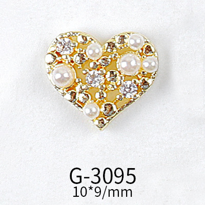 Net Red Nail Art Zircon Love Jewelry Series Candy Love LOVE Double Layer Three-dimensional Love Preservation G-3089