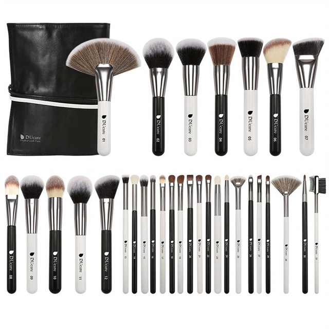 DUcare Makeup Brushes Set 8- 27pcs Powder Foundation Eyeshadow Synthetic Goat Hair Cosmetics Make Up Brush pinceaux de maquillage