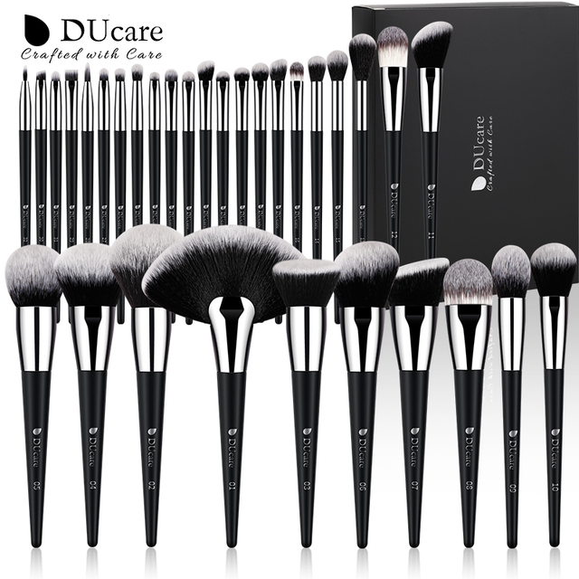 DUcare 8-27 Makeup Brushes Set Synthetic Goat Hair Powder Cosmetic Eyeshadow Foundation Blush Blending Makeup Brush Maquiagem