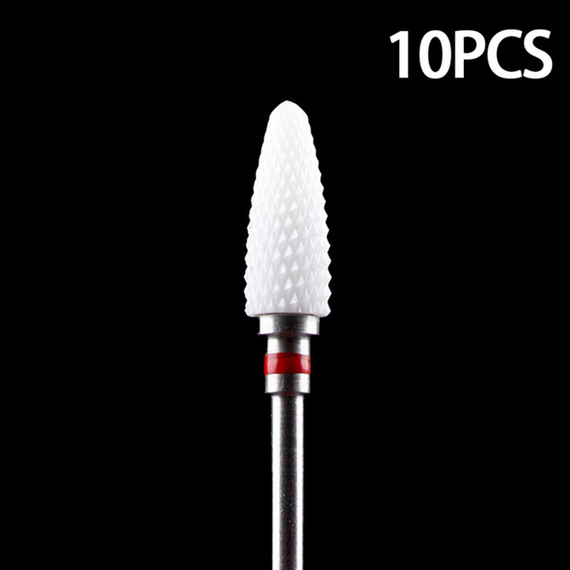 Nail Bits Ceramic Nail Drill Bit Pedicure Drill Milling Cutter For Manicure Machine Pedicure Caps Ceramic Drill Nail Polish Tools