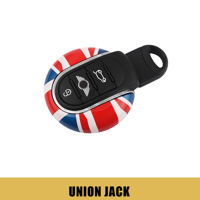 For Mini Cooper Key Case For Car Cover F54 F55 F56 F60 One D S Keychain Union Flag Bulldog JCW Protector Car Styling Accessories