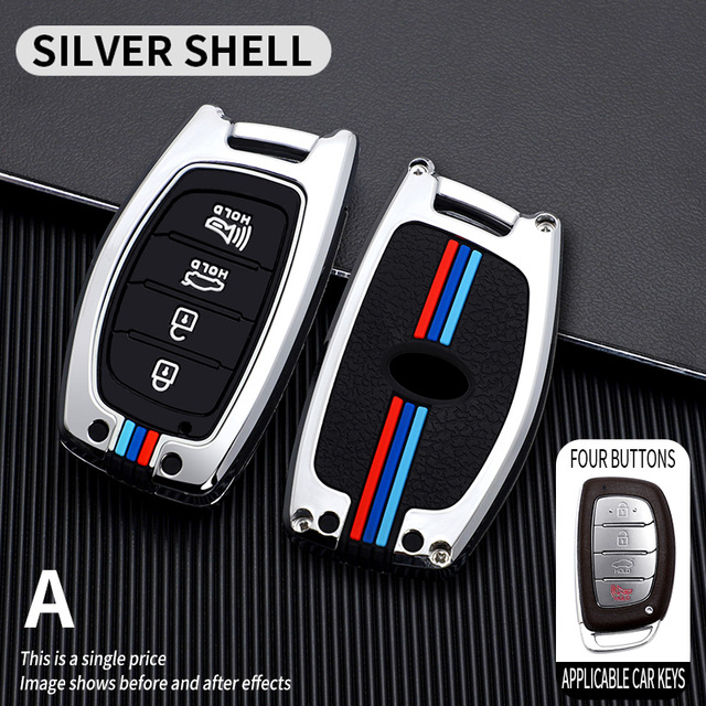 Car Key Case For Hyundai Tucson Sonata Elantra ix25 i10 ix35 Mistra 2013-2022 Zinc Alloy Remote Key Cover Case Accessories