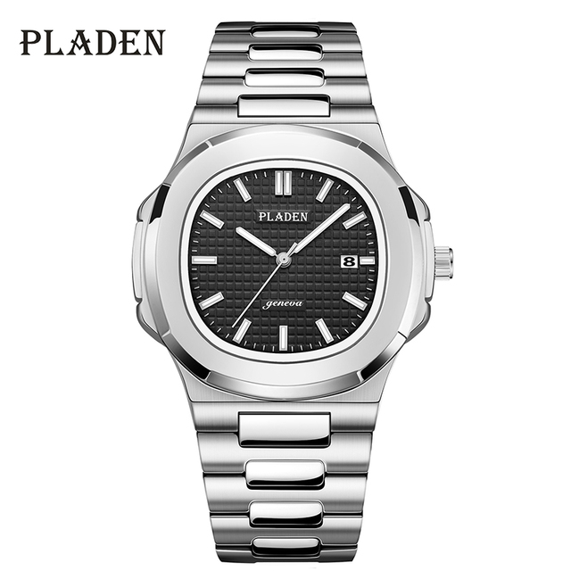 New Plain Men Watches Business Watch Full Steel Strap Fashion Design Military Sport Waterproof Watch Montre Homme