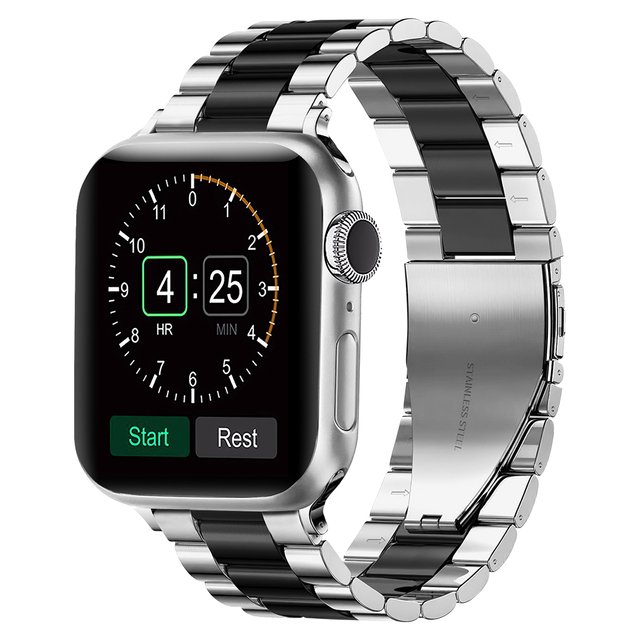 Metal Strap Compatible with Apple Watch 44mm 42mm 40mm 38mm Metal Stainless Steel Replacement Strap For iwatch 6 5 4 3 2 SE Band