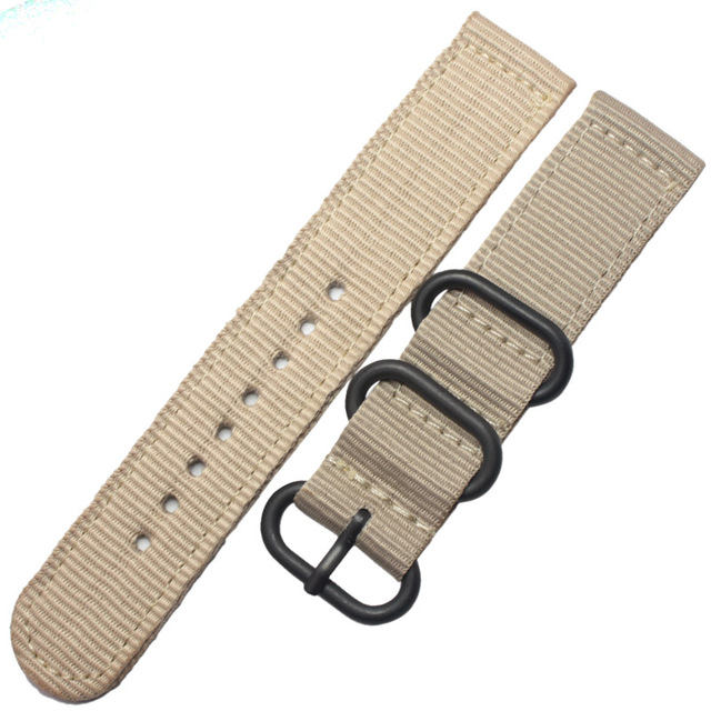 High quality 6 colors NATO watchband 18mm 20mm 22mm 24mm nylon waterproof watch band strap sport stainless steel bracelet buckle