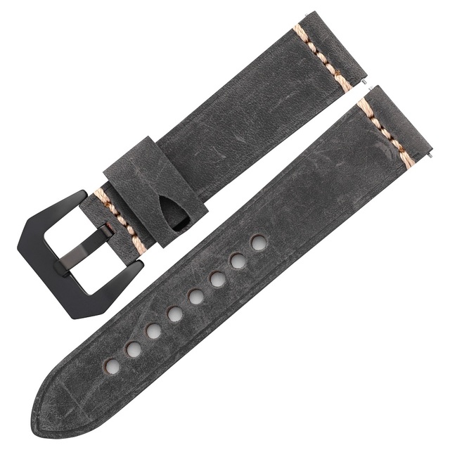 Men's Genuine Leather Watch Band Strap 22mm 24mm Vintage Cowhide Watch Strap High Quality Bracelet Watch Accessories