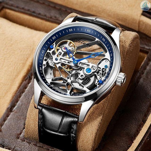 Genuine Tourbillon Watches Men Mechanical Watch Fully Automatic Luxury Brands Luminous Waterproof Men's Watch Fashion Reloj Hombre