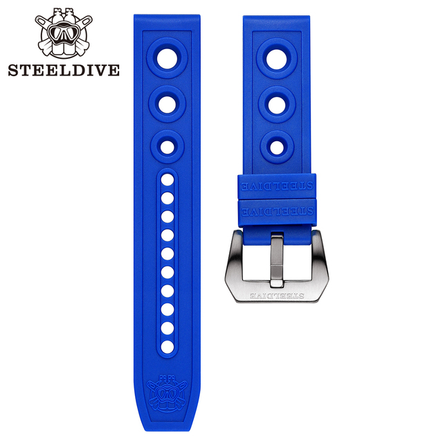 Steeldave Automatic Mechanical Strap 20mm Replacement Watch Bands Automatic Watch Bracelets Diving Watches Waffle Strap 20/22mm