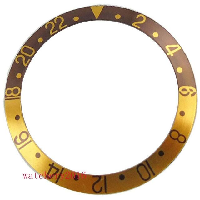 38mm*30.6mm Bezel Watch Insert Fit For 40mm GMT Automatic Men's Watch Aluminum Bezel Ring Red/Blue/Purple/Green/Gold