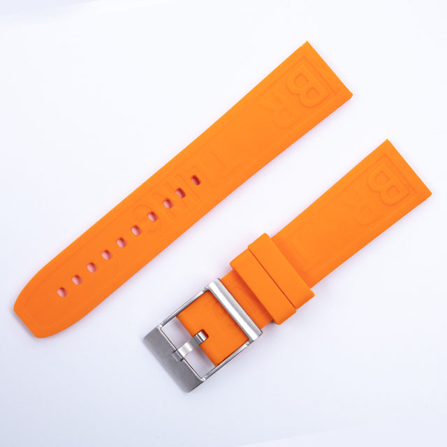 Silicone Watches Rubber Soft Band 20mm 22mm 24mm Watchband for Breitling Strap navitimer Avenger Superocean Logo Strap