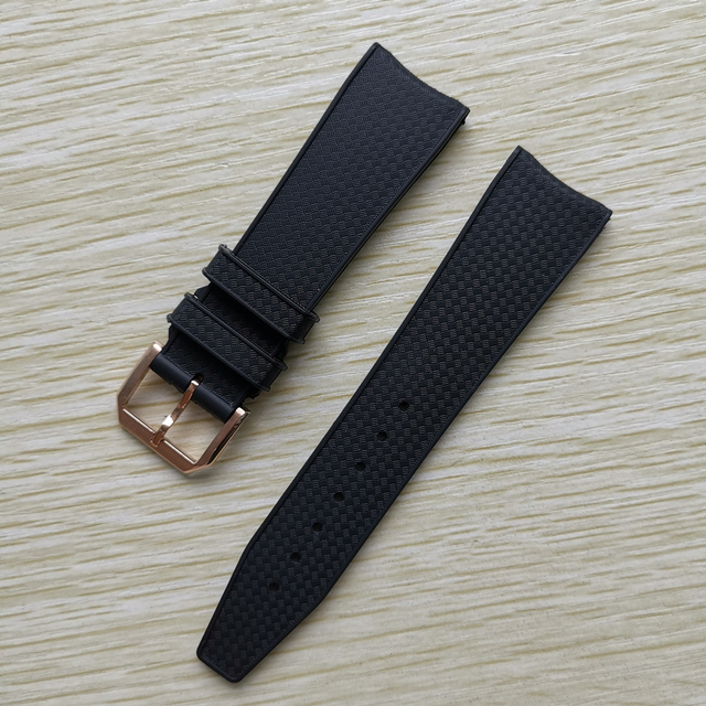 22mm Black Blue Rubber Silicone Watchband Watch Strap For IWC Pilot Portuguese IW323101 Bracelet Strap With Pin Buckle Tool Free