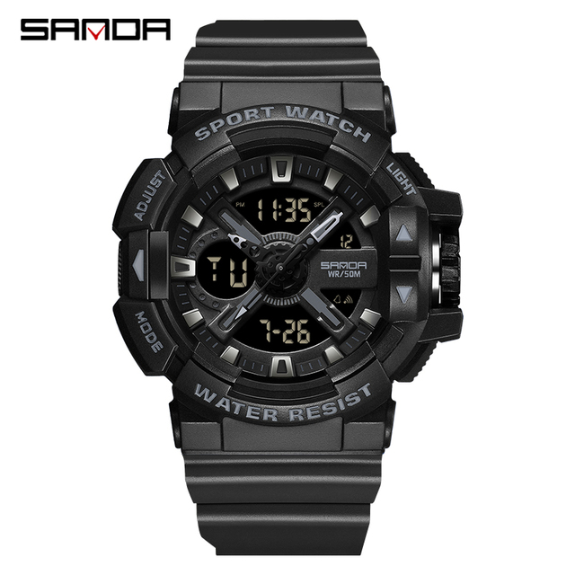 SANDA Military Men Watches Luxury Brand Waterproof Sports Wristwatch Fashion Quartz Watch Male Clock relogio masculino