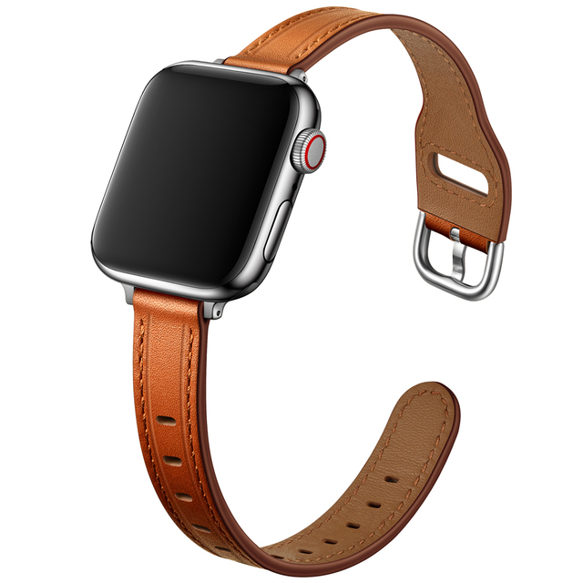 Leather Watch Wrist Strap for Apple Watch Series Band 7 6 4 5 3 SE Bracelet for iWatch 41mm 45mm 38mm 42mm 40mm 44mm Watchbands