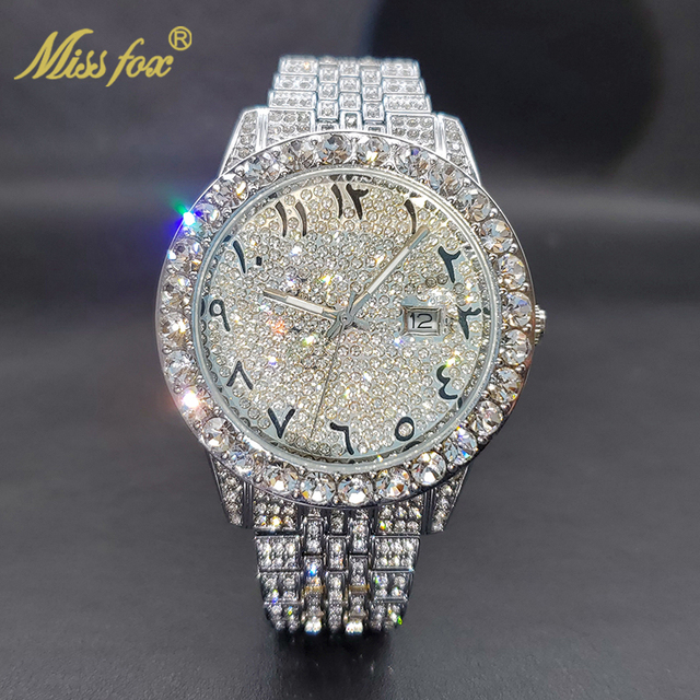 Relogio Masculino Luxury Original Diamond Watch for Male Unique Blue Dial Couple Watches Calendar Waterproof Quartz Watches