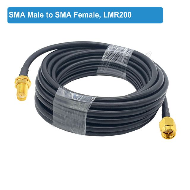 BEVOTOP LMR200 Cable SMA Male to SMA Male Plug 50-3 50ohm Low Loss RF Coaxial Cable Adapter WiFi Antenna Extension Cord Pigtail