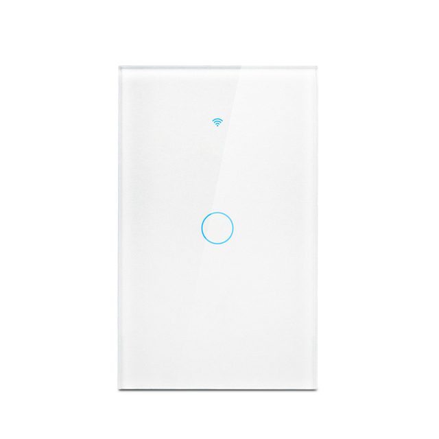 Tuya - Connected Wall Switch, Wi-Fi, Touch Sensor, 110V/220V, Neutral Wire Required, Voice Control, Compatible with Alexa and Google Home