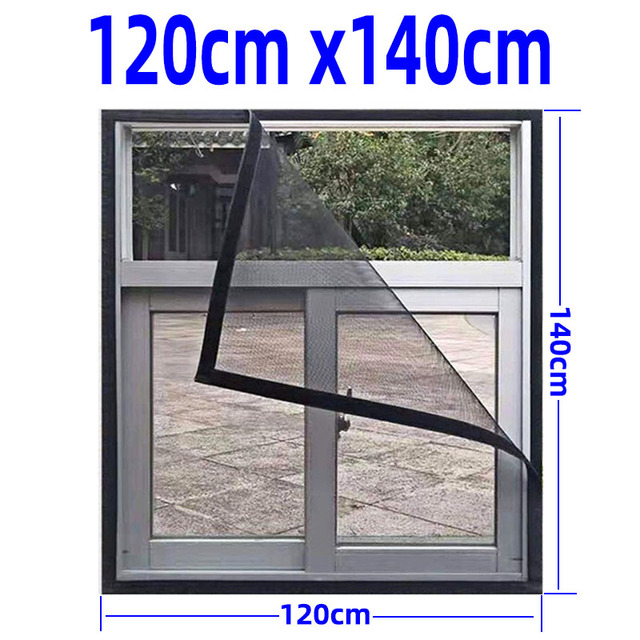 Inset window screen mesh, air tulle adjustable summer invisible anti mosquito net fiberglass removable washable customize screen