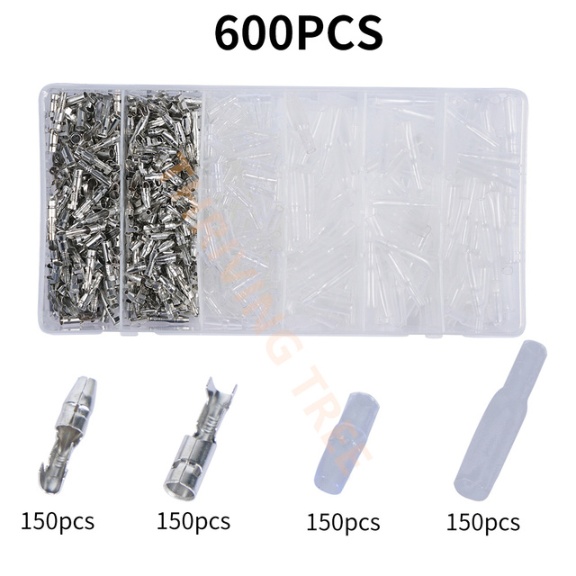 400/600pcs 3.9mm Auto Car Motorcycle Bullet Terminals Crimp Terminals Electrical Wire Connector Insulation Female and Male Crimping Pliers