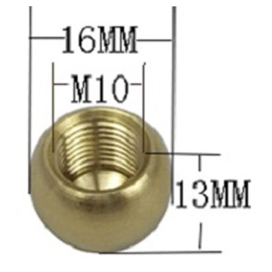 10pcs/lot M3/M4/M5/M6/M10 brass female ball head copper inner teeth ball nut, light cap nut cap, lighting accessories