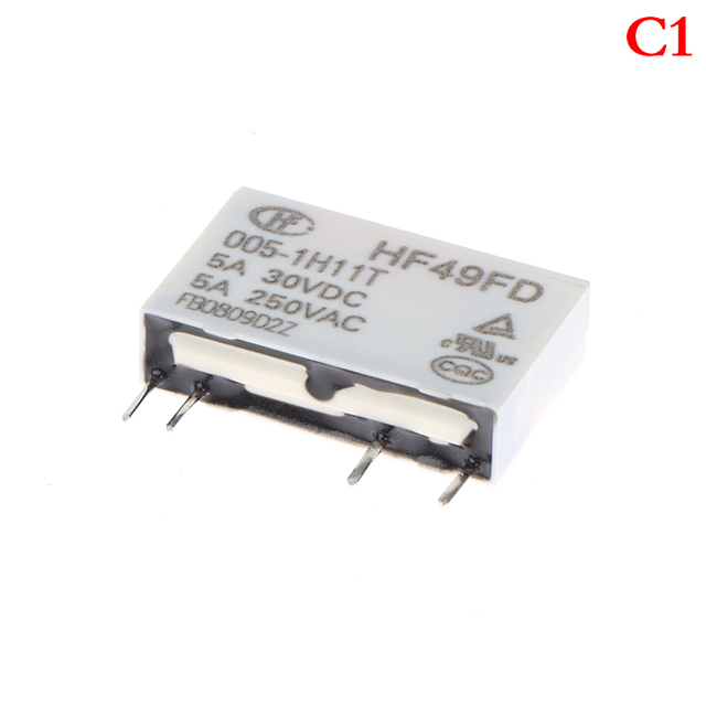 الغرض العام الجهد التتابع HF49FD-005-1H12 005-1H12 HF49FD DC5V 1H12 4PIN 5A 20x5x12.5mm