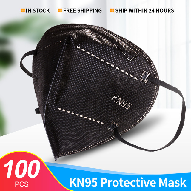 1-100pcs KN95 Masks ffp2fan 5 Layers Mouth Mask FFP2 KN95 Respirator FPP2 Masque FFP 2 Protective Face Mascarillas Masken CE