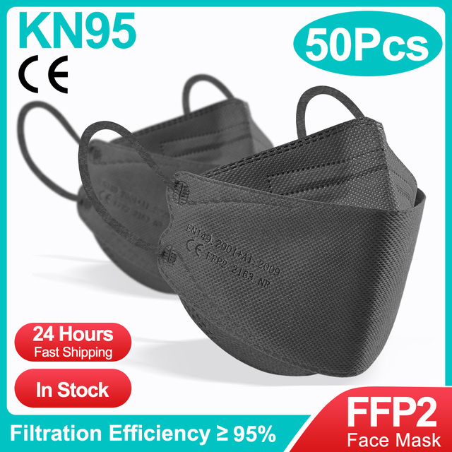 10-100pcs Safety Approved KN95 Protective Face Masks Respirator Black Mascarillas FPP2 Pink FFP2 Maske Respirator Maske FFPP2 FP2