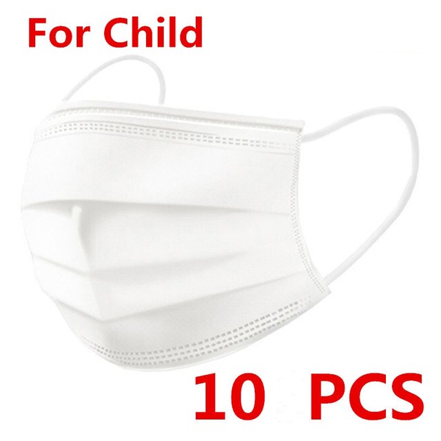 10-200pcs Disposable Kids Baby Masks Christmas Non-woven Face Mask 3 Layer Filter Ply Anti-dust Baby mascarillas quiurgicas