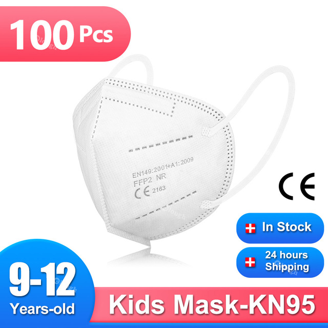 9-12 old CE ffp2 قناع للأطفال mascarillas fpp2 niños 5 طبقات أطفال KN95 أقنعة بنين بنات قناع الوجه ffp2fan Masque Enfant