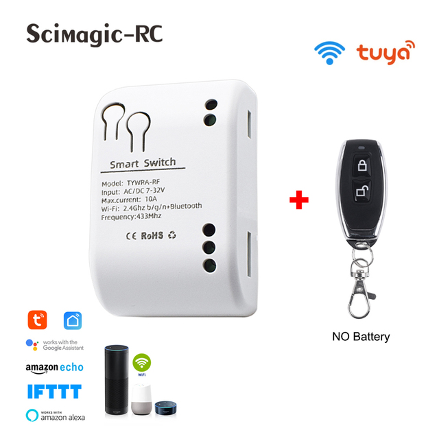 Smart Garage Door Opener Wireless Auto Open WiFi Relay SmartLife Controller Tuya APP Remote Control Alexa Google Home