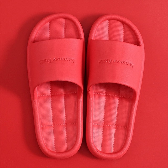 Female Home Slippers Summer Women Thick Platform Slides Women's Sandals Flip Flops Beach Sandal Mule Anti-slip Slippers for Men