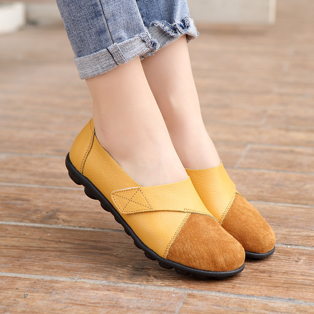 sun00 2022 new women's shoes-women's loafers shoes women's soft genuine leather shoes large size ladies shoes