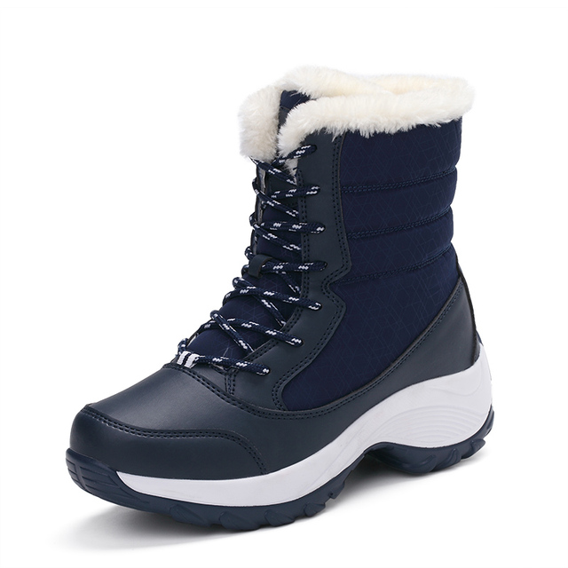 New winter women boots high quality keep warm mid-calf snow boots women lace-up comfortable ladies boots chausiras femme