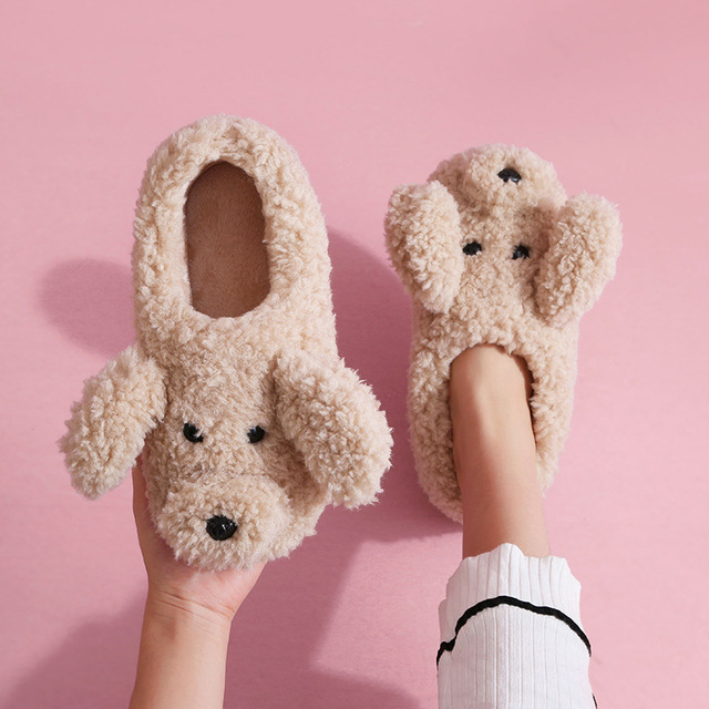 Women Winter Cute Animal Slippers Fashion Kawaii Fluffy Winter Warm Slippers Female Cartoon Milk Cow Indoor Slippers Funny Shoes