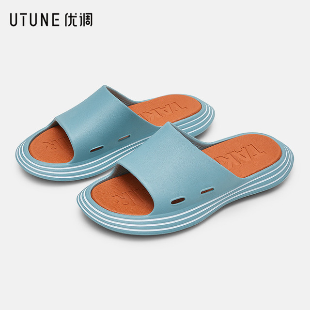 UTUNE Outdoor Women Summer Shoes Runway Slippers Outside EVA Men Beach Slides Soft Thick Sole Non-slip Sandals Indoor Bathroom