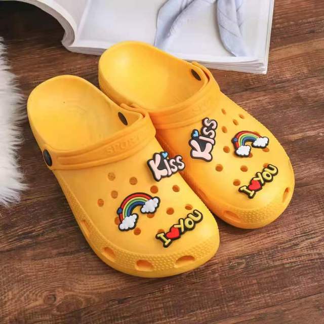 Cave Shoes Women Summer Hollow Outside Wear Slippers Cute Thick Bottom Non-slip Toe Sandals Casual Breathable Buckle Beach Shoes