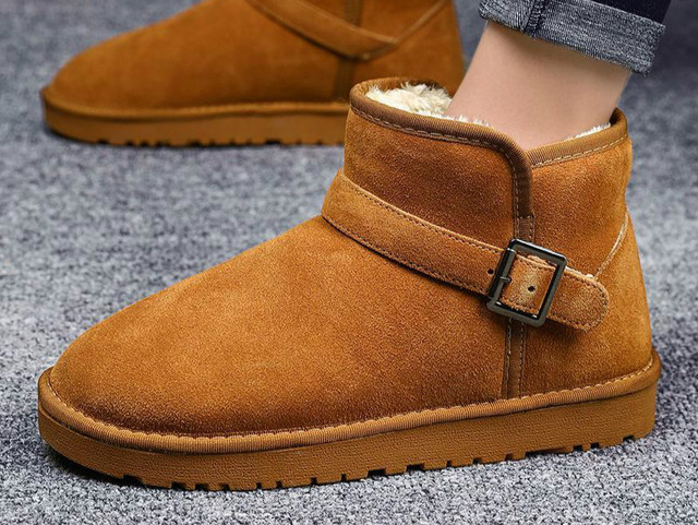 2022 new genuine leather fur snow boots women high quality australia winter boots for man plus size 35-46 warm botas boots