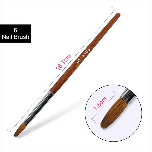 Acrylic Nail Brush Kolinsky Sable UV Nail Gel Crystal Nail Brush Painting Drawing Carving Dotting Pen DIY Nail Design Brushes