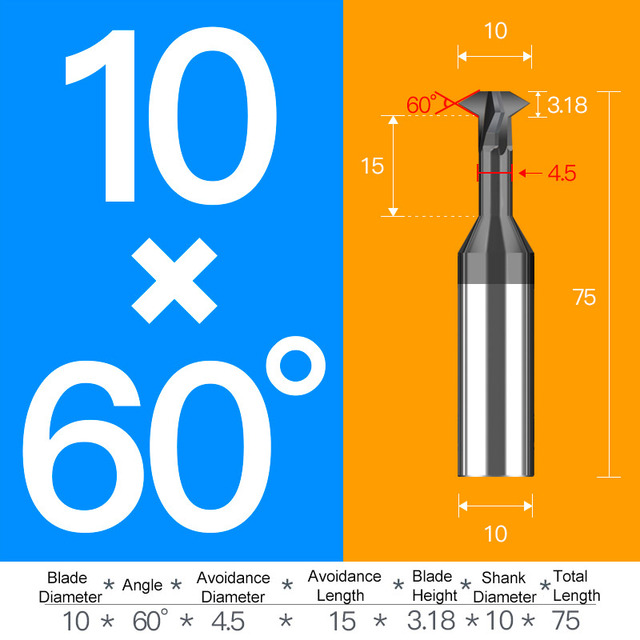 Tungsten carbide steel chamfering cutter 60 120 90 degree up and down double-sided machining coated milling cutter chamfering tools