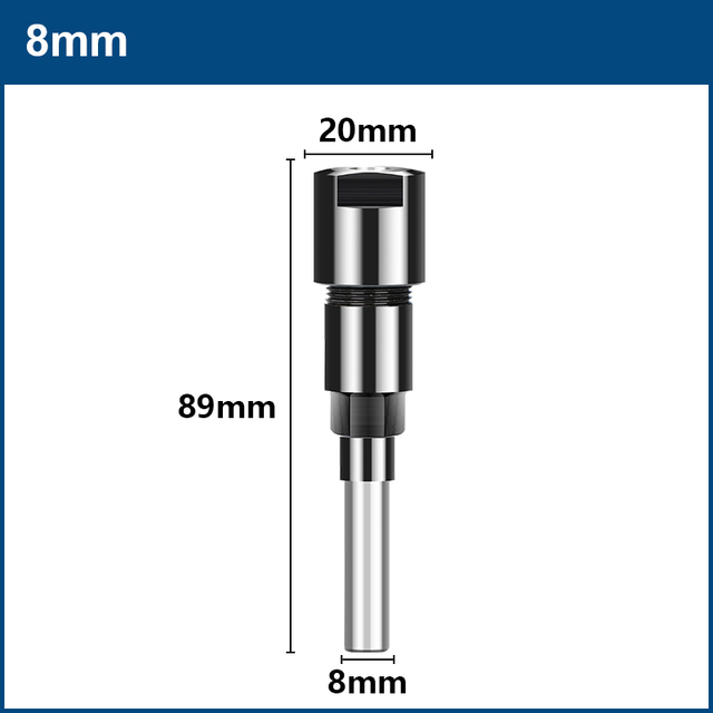 XCAN Router Bit Extension Rod 6/6.35/8/12/12.7mm Shank Wood Milling Cutter Tool Collet Holder Engraving Extension Machine