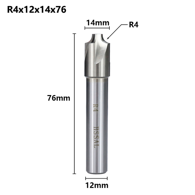 XCAN الزاوية التقريب نهاية مطحنة R1.0-R12 HSS Radius طحن كتر CNC راوتر بت