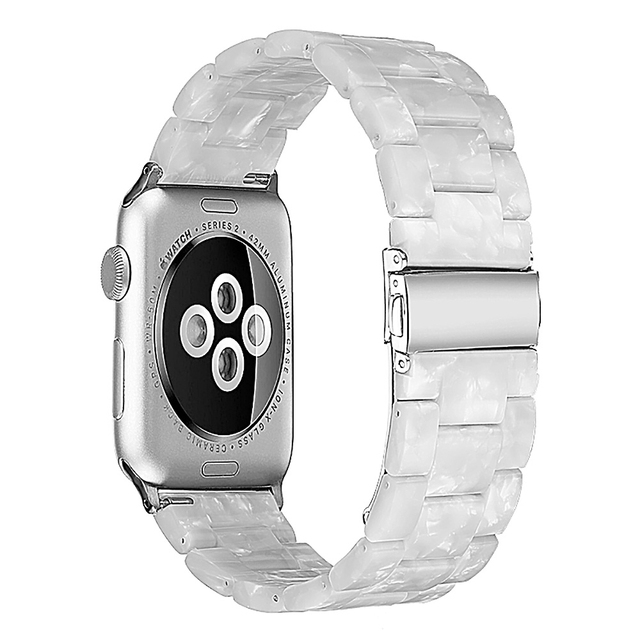 resin watches for apple watch 7 6 5 band 44mm iwatch 42mm series 4 3 2 wrist strap accessories loop 40mm replacement bracelet